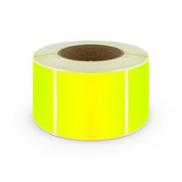 Plain Label 100x75mm Fluoro Yellow 1000/RL
