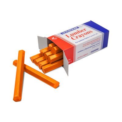 Leviathan Lumber Crayons No.3 Fluoro Orange 12/pack
