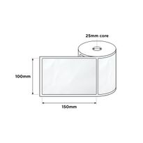 Direct Thermal Labels 25mm Core 100x150mm White 350/RL