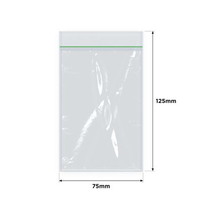 IMPAK Heavy Duty Press Seal Bags 75x125mm 1000/ctn