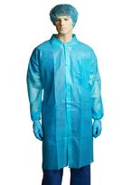 PP Lab Coats, Velcro Closure Blue XXXL 100/CTN