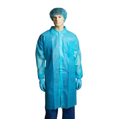 PP Lab Coats, Velcro Closure Blue XXXL 100/CTN