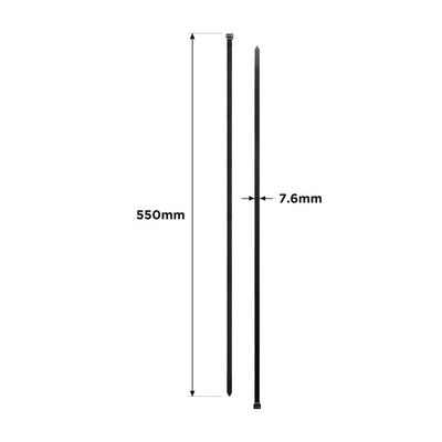 Cable Ties Black UV 550mm x 7.6mm 100/PK