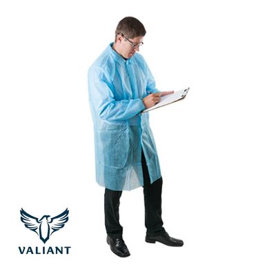 Lab Coats Valiant® PP Blue Velcro (50)