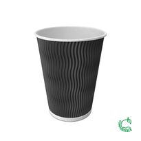 Paper Cup Dual Wall 8oz Black 500/ctn
