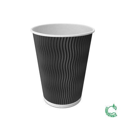 Paper Cup Dual Wall 8oz Black 500/ctn