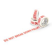 DO NOT BREAK DOWN PALLET Printed Tape Red/White 48mmx66m