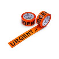 URGENT Printed Tape Orange/Black 48mmx66m