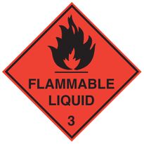 Labels FLAMMABLE LIQUID 3 100x100mm (500)