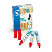 Pilot SCA-F Permanent Marker Pens Bullet Point Red 12/pk