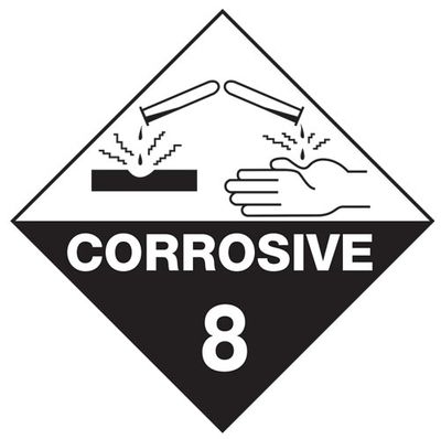 Labels CORROSIVE 8 100x100mm (500)