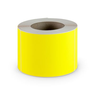 Plain Label 100x150mm Fluoro Yellow 500/RL
