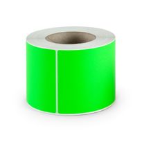 Plain Label 100x150mm Fluoro Green 500/RL