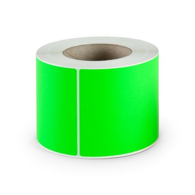 Plain Label 100x150mm Fluoro Green 500/RL
