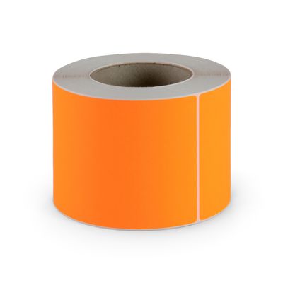 Plain Label 100x150mm Fluoro Orange 500/RL