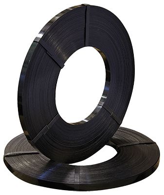 Steel Strapping Black Ribbon 12.7mm x 0.50 x 200m