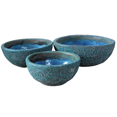 Lotus Water Bowl S/3 Ocean Mist