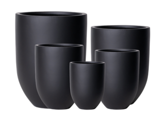 Chanea Planter Black S/5