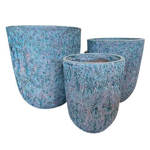 Fossil Adriatic Planter S/3 Ocean Mist