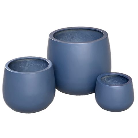 Dracaena Pot S/3 Blue
