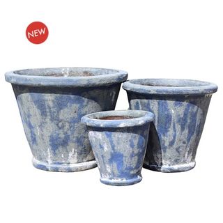 Annatto Cone S/3 Antique Blue