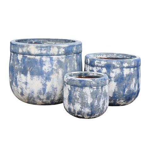 Annatto Tub S/3 Antique Blue