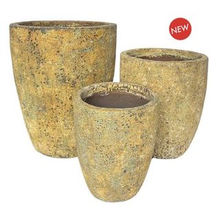 Dorada Planter S/3 Antique Yellow
