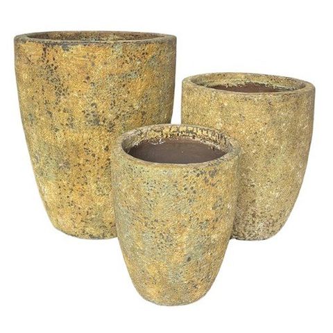 Dorada Planter S/3 Antique Yellow