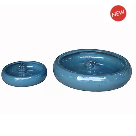 Robin Bird Bowl Blue S/2