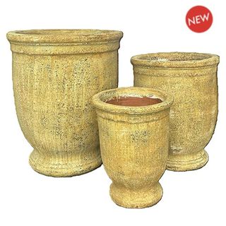 Dorada Urn S/3 Antique Yellow