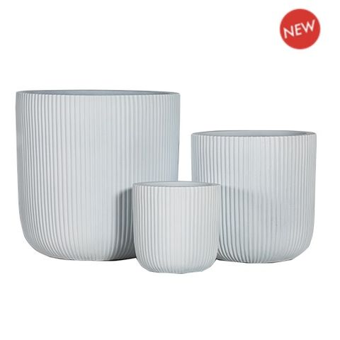 Small Bowen Pot S/3 White
