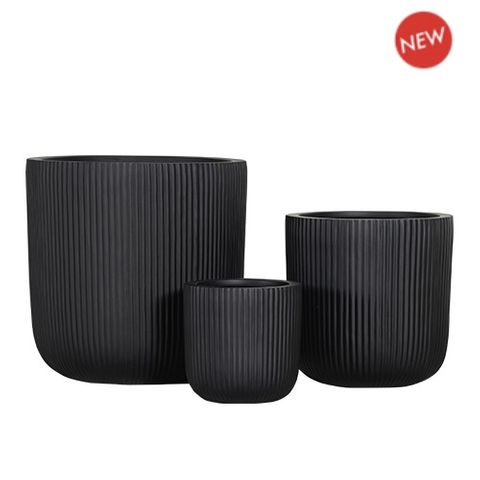 Small Bowen Pot S/3 Black
