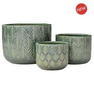 Ebony Pot S/3 Copper Green