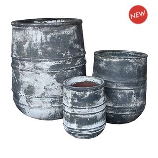 Evoke Jar S/3 Rustic Grey