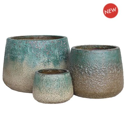 Tia Tub S/3 Rustic Aqua