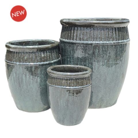 Shefield Jar Moss Green S/3