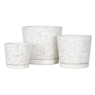 Terrazzo Cone S/3 White