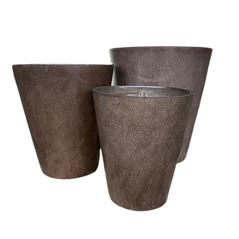 Dry Stone Cone S/3 Brown