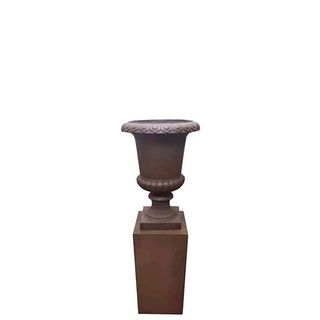 Rochester Small Urn w/ Plinth Rust