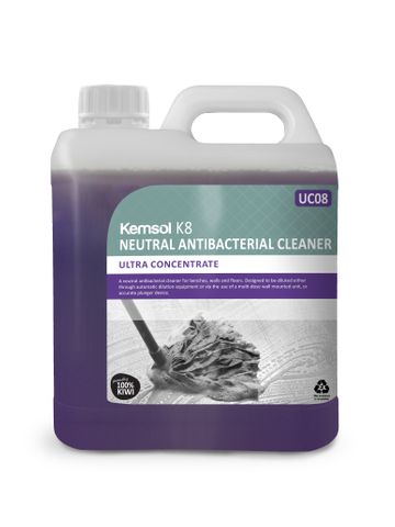 K8 Ultra Concentrate Neutral Antibacterial Cleaner - 2L