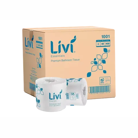 1001 Livi Essentials 2ply 400 Wrapped Toilet Tissue - Ctn 48