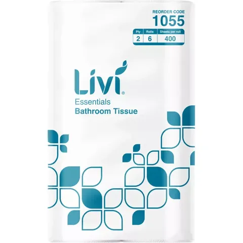 1055 Livi Essentials 2ply 400 Toilet Tissue - Bdl 36
