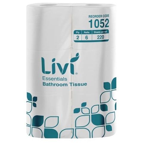 1055 Livi Essentials 2 Ply 400 Toilet Tissue - Bdl 36