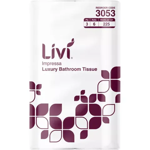 3053 Livi  Impressa 3ply 225 Toilet Tissue Unwrapped - Ctn 48
