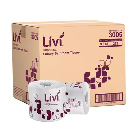 3005 Livi Impressa 3ply 225 Toilet Tissue Wrapped  - Ctn 48
