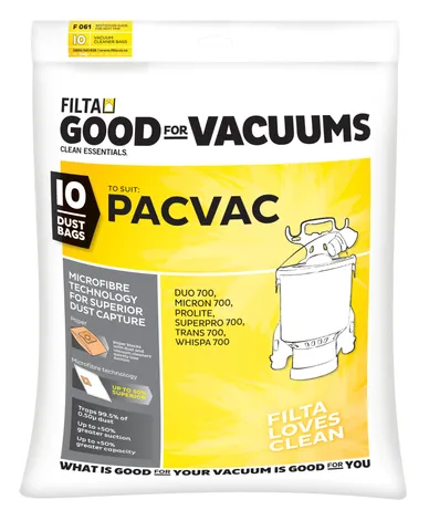 Pacvac Superpro SMS Microfibre Vacuum Cleaner Bags