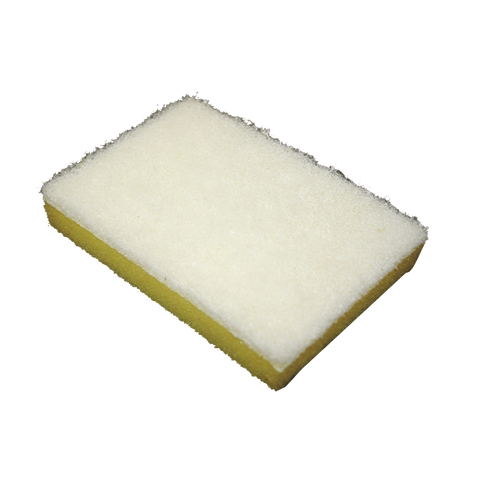 Sponge Scourer pad - Yellow/White  6 x 4