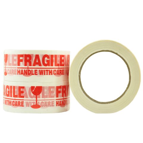 S110 Fragile Tape Red/White 48mm x 100m