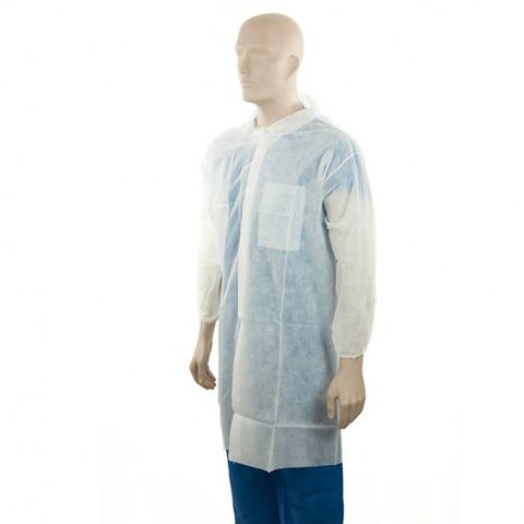 Bastion PP White Lab Coat - 1 Pocket - X-Large