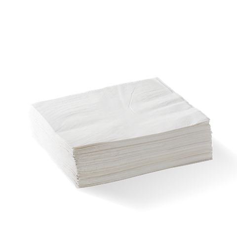 L-LN1/4-2PW BioPak Lunch Napkin 2ply 1/4 Fold White